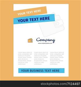 Wallet Title Page Design for Company profile ,annual report, presentations, leaflet, Brochure Vector Background