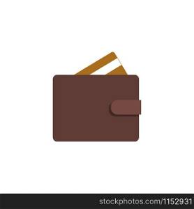 Wallet with card vector
