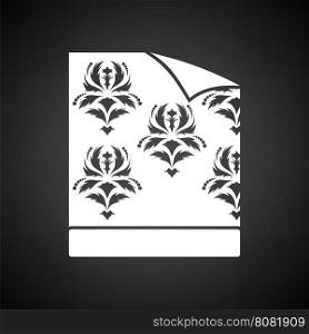 Wallpaper icon. Black background with white. Vector illustration.