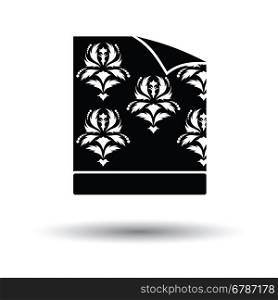 Wallpaper icon. White background with shadow design. Vector illustration.