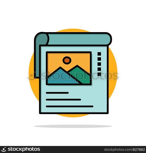 Wallpaper, Poster, Brochure Abstract Circle Background Flat color Icon