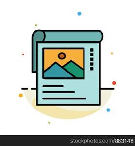 Wallpaper, Poster, Brochure Abstract Flat Color Icon Template