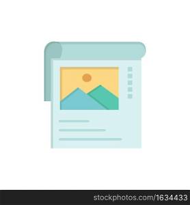 Wallpaper, Poster, Brochure  Flat Color Icon. Vector icon banner Template