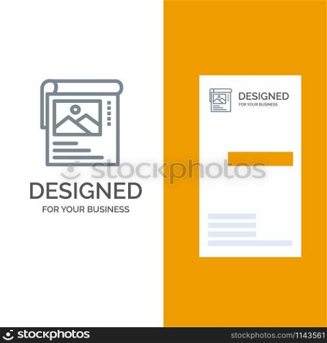 Wallpaper, Poster, Brochure Grey Logo Design and Business Card Template