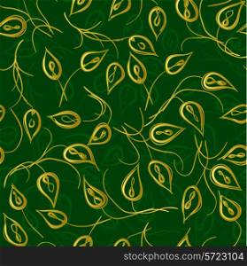 Wallpaper with curling leaves of a plant