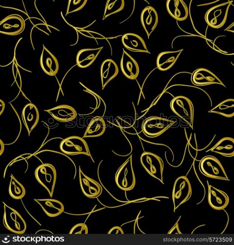 Wallpaper with curling leaves of a plant