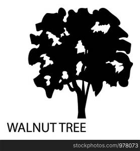 Walnut tree icon. Simple illustration of walnut tree vector icon for web. Walnut tree icon, simple style
