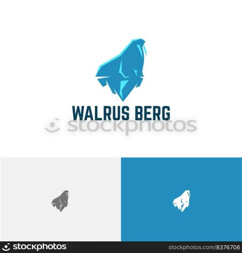 Walrus Berg Iceberg Animal Pole Wildlife Global Warming Logo