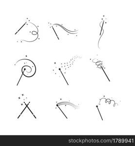 wand magic icon set vector illustration design template