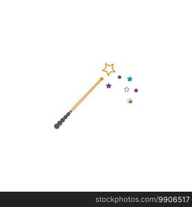 Wand magic stick Logo Template vector symbol 