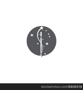 Wand magic stick Logo Template vector symbol 