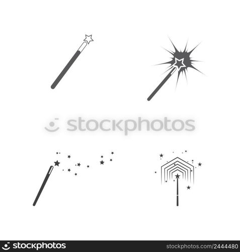 Wand magic stick Logo Template vector symbol nature