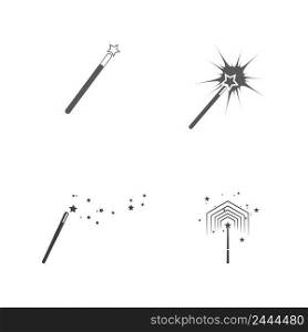 Wand magic stick Logo Template vector symbol nature