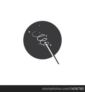 wand magic vector icon illustration design template