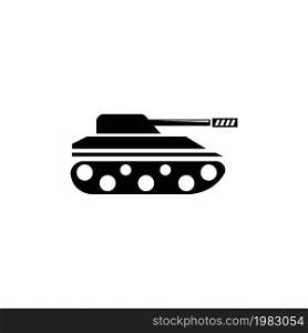 War Army Tank, Military Heavy Panzer. Flat Vector Icon illustration. Simple black symbol on white background. War Army Tank, Military Heavy Panzer sign design template for web and mobile UI element. War Army Tank, Military Heavy Panzer Flat Vector Icon