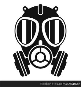 War gas mask icon simple vector. Toxic air. Chemical respirator. War gas mask icon simple vector. Toxic air