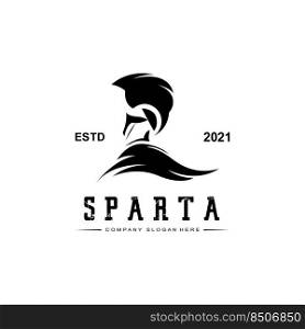 war helmet spartan logo vector symbol