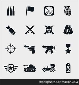 War icons vector image