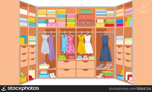 Wardrobe room. Furniture