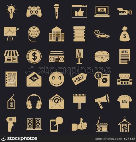 Ware icons set. Simple set of 36 ware vector icons for web for any design. Ware icons set, simple style
