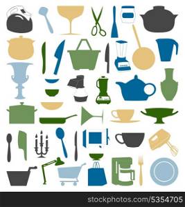 Ware icons3. Set of icons of ware. A vector illustration