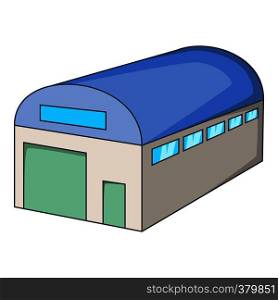 Warehouse building icon. Cartoon illustration of warehouse building vector icon for web. Warehouse building icon, cartoon style