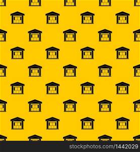 Warehouse building pattern seamless vector repeat geometric yellow for any design. Warehouse building pattern vector