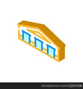 warehouse construction isometric icon vector. warehouse construction sign. isolated symbol illustration. warehouse construction isometric icon vector illustration