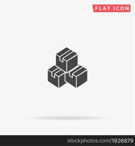 Warehouse flat vector icon. Glyph style sign. Simple hand drawn illustrations symbol for concept infographics, designs projects, UI and UX, website or mobile application.. Warehouse flat vector icon