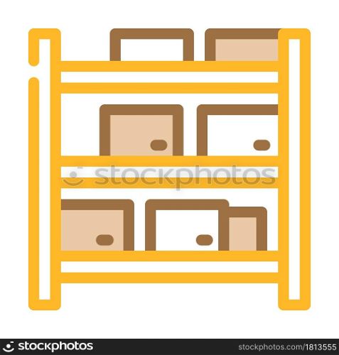 warehouse furniture color icon vector. warehouse furniture sign. isolated symbol illustration. warehouse furniture color icon vector illustration