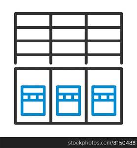 Warehouse Logistic Concept Icon. Editable Bold Outline With Color Fill Design. Vector Illustration.