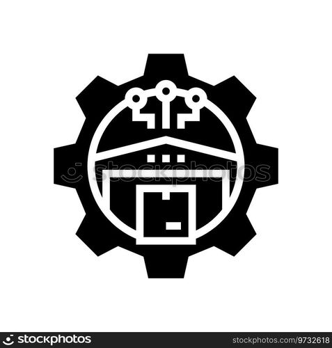 warehouse organization logistic manager glyph icon vector. warehouse organization logistic manager sign. isolated symbol illustration. warehouse organization logistic manager glyph icon vector illustration