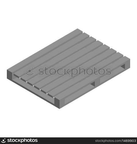 Warehouse pallet icon. Isometric of warehouse pallet vector icon for web design isolated on white background. Warehouse pallet icon, isometric style
