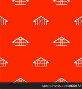 Warehouse pattern repeat seamless in orange color for any design. Vector geometric illustration. Warehouse pattern seamless