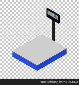 Warehouse scales icon. Isometric of warehouse scales vector icon for on transparent background. Warehouse scales icon, isometric style