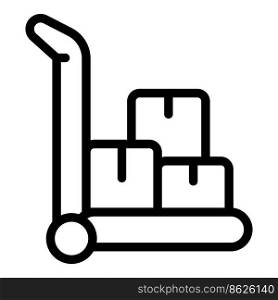 Warehouse shop cart icon outline vector. Online store. Sale buy. Warehouse shop cart icon outline vector. Online store