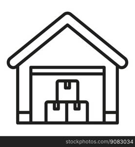 Warehouse stack icon outline vector. Return box. Service shipment. Warehouse stack icon outline vector. Return box