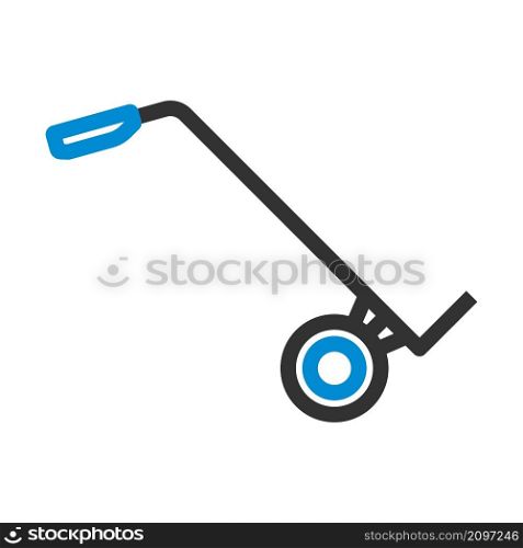 Warehouse Trolley Icon. Editable Bold Outline With Color Fill Design. Vector Illustration.