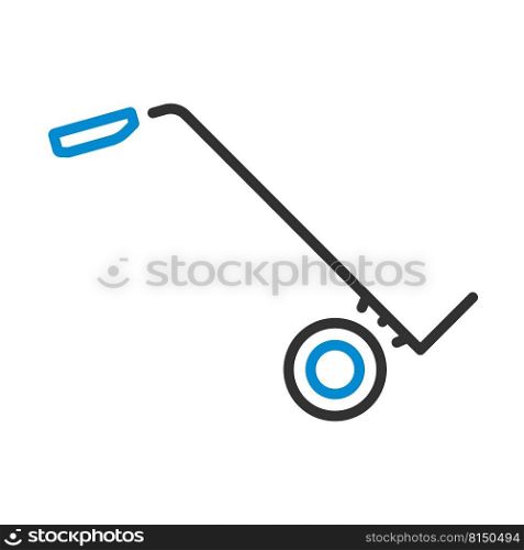 Warehouse Trolley Icon. Editable Bold Outline With Color Fill Design. Vector Illustration.