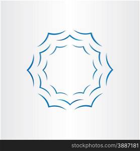 warer waves in circle abstract background design