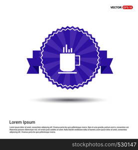 Warm drink icon - Purple Ribbon banner