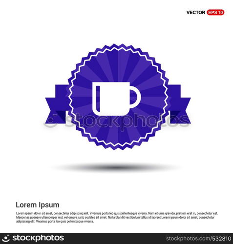 Warm drink icon - Purple Ribbon banner