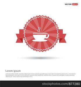 Warm drink icon - Red Ribbon banner