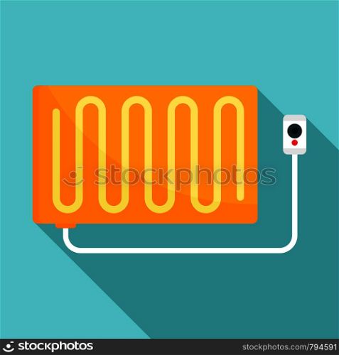 Warm electric blanket icon. Flat illustration of warm electric blanket vector icon for web design. Warm electric blanket icon, flat style