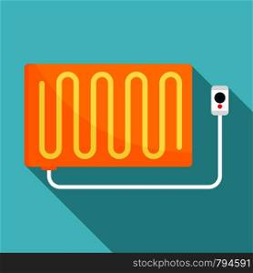 Warm electric blanket icon. Flat illustration of warm electric blanket vector icon for web design. Warm electric blanket icon, flat style