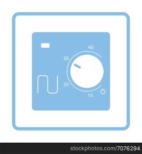 Warm floor wall unit icon. Blue frame design. Vector illustration.