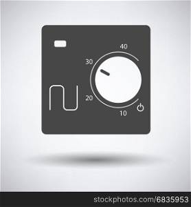 Warm floor wall unit icon on gray background, round shadow. Vector illustration.