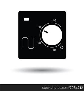 Warm floor wall unit icon. White background with shadow design. Vector illustration.