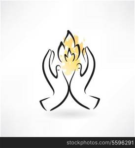 warm hands icon