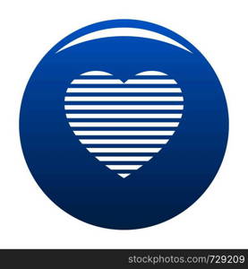 Warm heart icon. Simple illustration of warm heart vector icon for any design blue. Warm heart icon vector blue